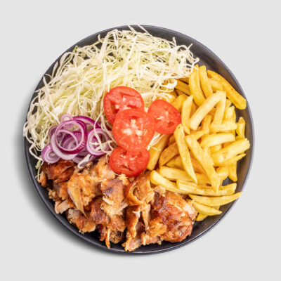Döner XXL tál sült krumplival - 520 g 2 0037 Kebab Tal NAGY Krumplival 1